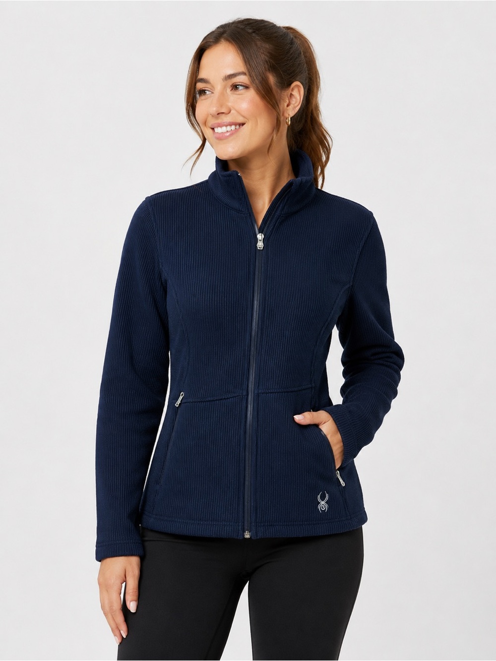 Spyder Core Sweater Jacket Size Medium Black Full Zip Performance Jacket Women’s